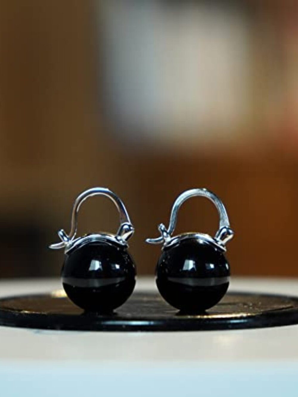 Elegant 925 Sterling Silver Pearl Drop Ears Dangle Stud Gold Plated Ears